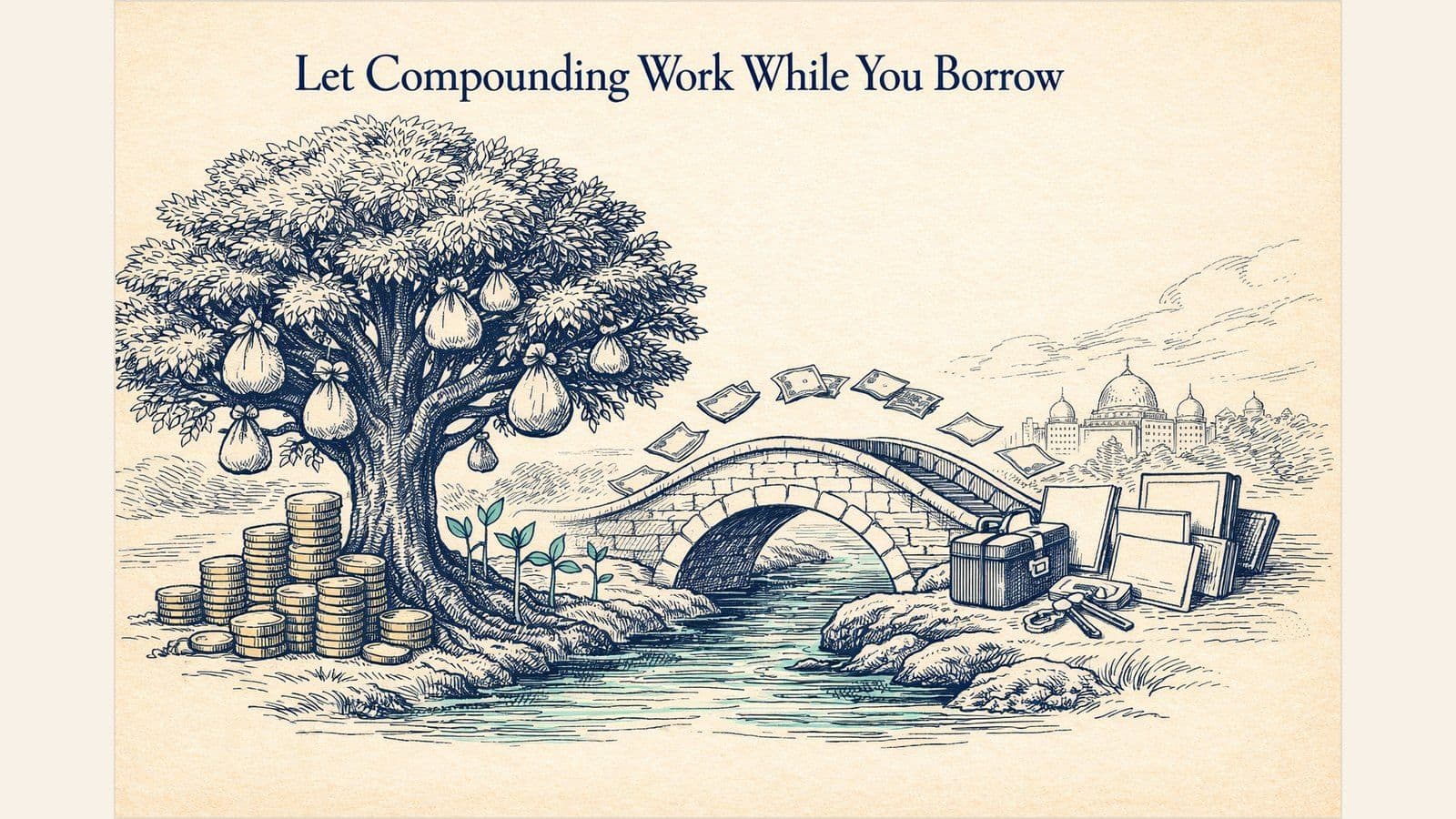 How Compounding Changes the Borrow vs Sell Decision for Mutual Fund Investors