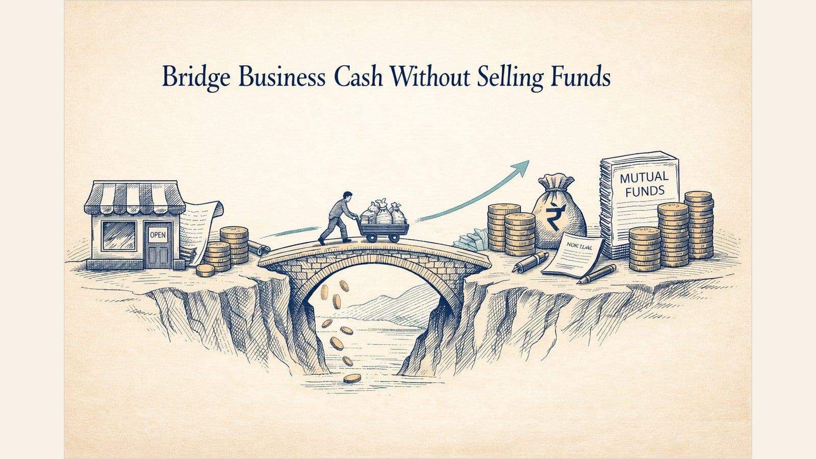 Business Cash Flow Gap: Should You Sell Mutual Funds or Borrow Against Them?